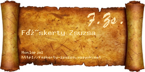 Fáskerty Zsuzsa névjegykártya